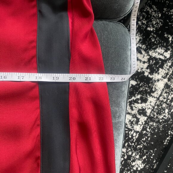 See by Chloé Silk Insert Midi Dress, Red/Black, Size 4 - Picture 7 of 9